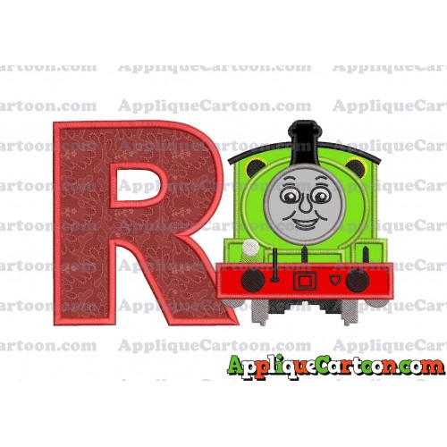 Percy the Train Applique 02 Embroidery Design With Alphabet R
