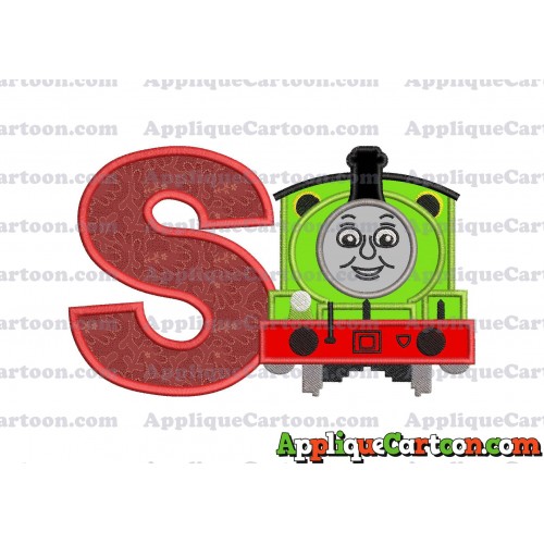 Percy the Train Applique 02 Embroidery Design With Alphabet S