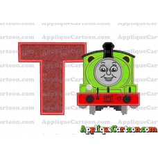 Percy the Train Applique 02 Embroidery Design With Alphabet T