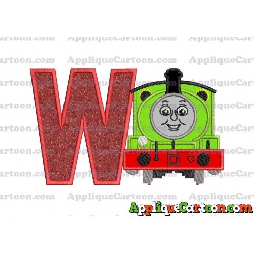 Percy the Train Applique 02 Embroidery Design With Alphabet W