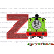 Percy the Train Applique 02 Embroidery Design With Alphabet Z