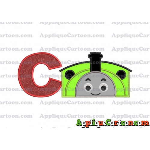 Percy the Train Applique Embroidery Design With Alphabet C