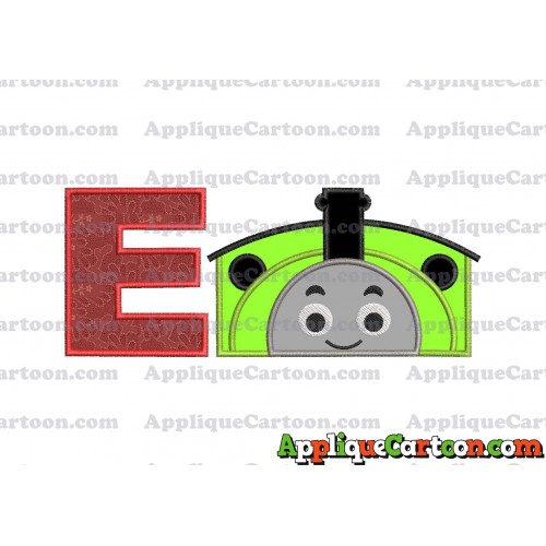 Percy the Train Applique Embroidery Design With Alphabet E
