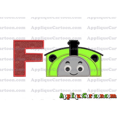 Percy the Train Applique Embroidery Design With Alphabet F