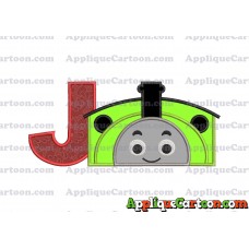 Percy the Train Applique Embroidery Design With Alphabet J