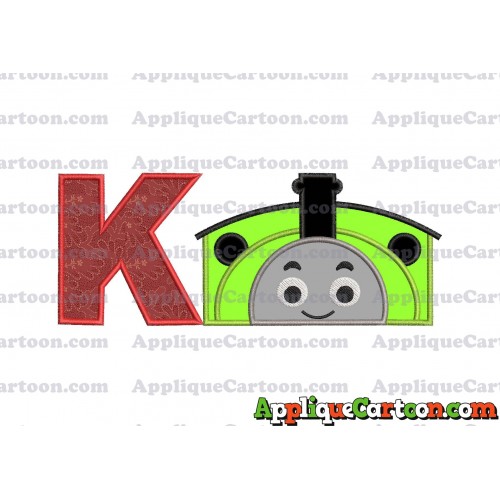 Percy the Train Applique Embroidery Design With Alphabet K