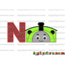 Percy the Train Applique Embroidery Design With Alphabet N