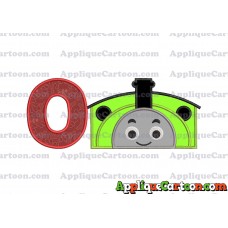 Percy the Train Applique Embroidery Design With Alphabet O