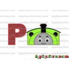 Percy the Train Applique Embroidery Design With Alphabet P