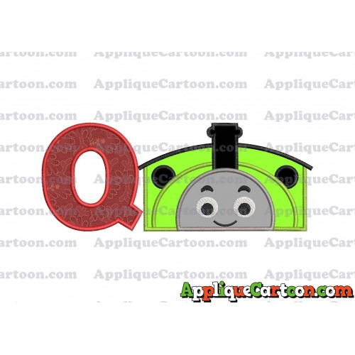 Percy the Train Applique Embroidery Design With Alphabet Q