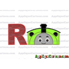 Percy the Train Applique Embroidery Design With Alphabet R