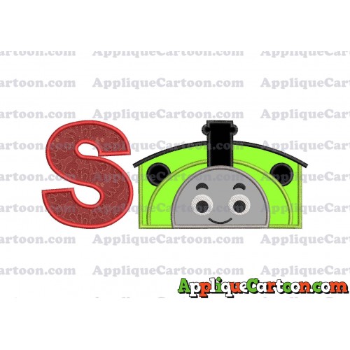 Percy the Train Applique Embroidery Design With Alphabet S