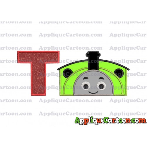 Percy the Train Applique Embroidery Design With Alphabet T