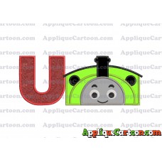 Percy the Train Applique Embroidery Design With Alphabet U