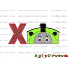 Percy the Train Applique Embroidery Design With Alphabet X
