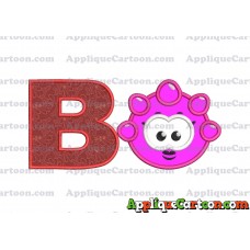 Pink Jelly Applique Embroidery Design With Alphabet B