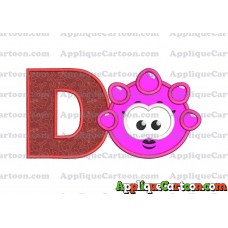 Pink Jelly Applique Embroidery Design With Alphabet D