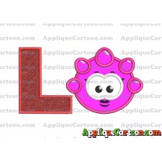 Pink Jelly Applique Embroidery Design With Alphabet L
