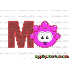 Pink Jelly Applique Embroidery Design With Alphabet M