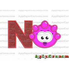 Pink Jelly Applique Embroidery Design With Alphabet N