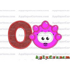 Pink Jelly Applique Embroidery Design With Alphabet O