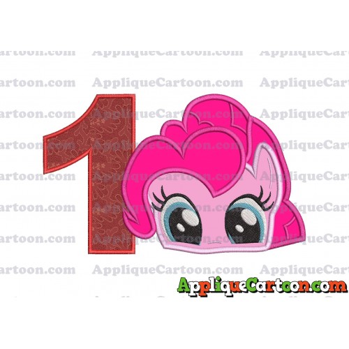 Pinky Pie My Little Pony Applique Embroidery Design Birthday Number 1