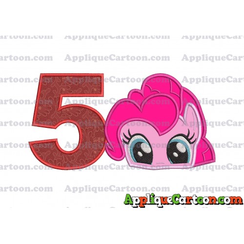 Pinky Pie My Little Pony Applique Embroidery Design Birthday Number 5