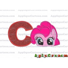 Pinky Pie My Little Pony Applique Embroidery Design With Alphabet C