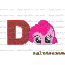 Pinky Pie My Little Pony Applique Embroidery Design With Alphabet D
