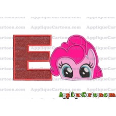Pinky Pie My Little Pony Applique Embroidery Design With Alphabet E