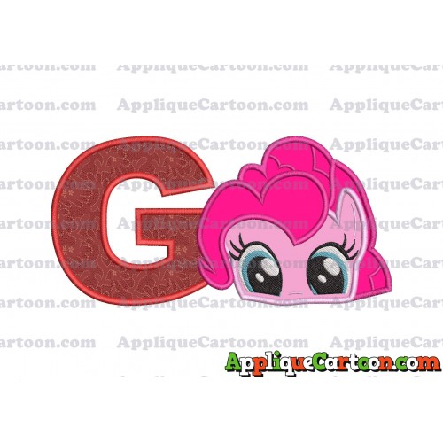 Pinky Pie My Little Pony Applique Embroidery Design With Alphabet G