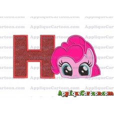 Pinky Pie My Little Pony Applique Embroidery Design With Alphabet H