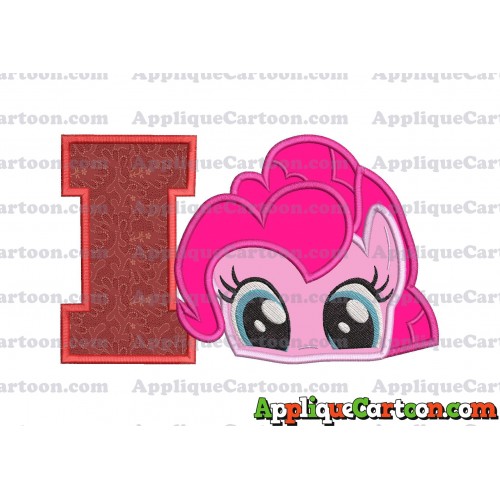 Pinky Pie My Little Pony Applique Embroidery Design With Alphabet I
