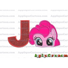 Pinky Pie My Little Pony Applique Embroidery Design With Alphabet J