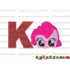 Pinky Pie My Little Pony Applique Embroidery Design With Alphabet K