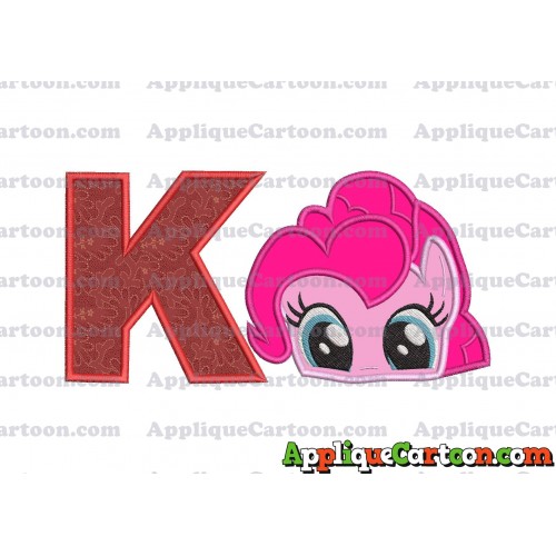 Pinky Pie My Little Pony Applique Embroidery Design With Alphabet K