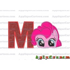 Pinky Pie My Little Pony Applique Embroidery Design With Alphabet M