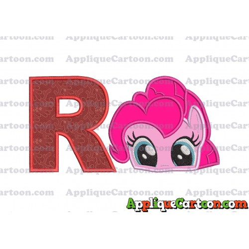 Pinky Pie My Little Pony Applique Embroidery Design With Alphabet R