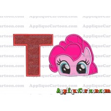 Pinky Pie My Little Pony Applique Embroidery Design With Alphabet T