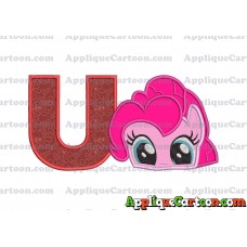 Pinky Pie My Little Pony Applique Embroidery Design With Alphabet U