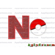 Pokeball Applique 01 Embroidery Design With Alphabet N