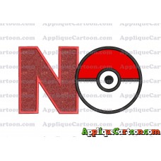 Pokeball Applique 02 Embroidery Design With Alphabet N