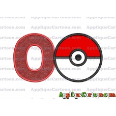 Pokeball Applique 02 Embroidery Design With Alphabet O