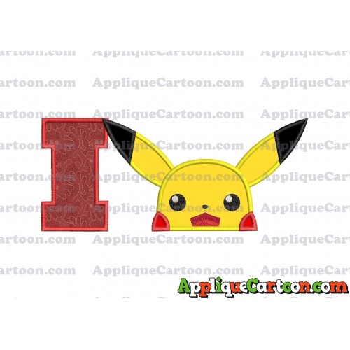 Pokemon Applique Embroidery Design With Alphabet I