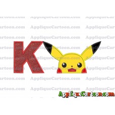 Pokemon Applique Embroidery Design With Alphabet K