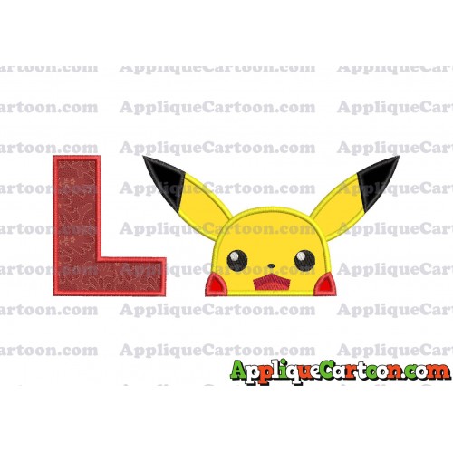 Pokemon Applique Embroidery Design With Alphabet L