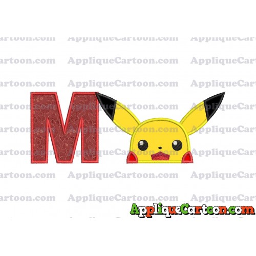 Pokemon Applique Embroidery Design With Alphabet M