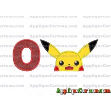 Pokemon Applique Embroidery Design With Alphabet O