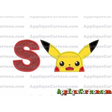 Pokemon Applique Embroidery Design With Alphabet S