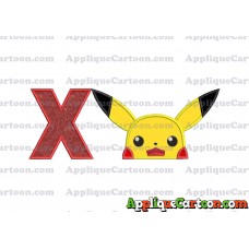 Pokemon Applique Embroidery Design With Alphabet X